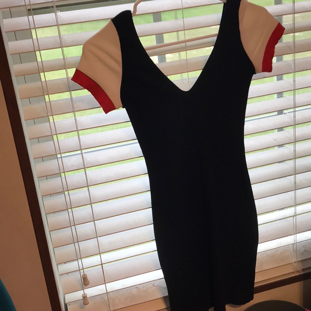 White red and black dress